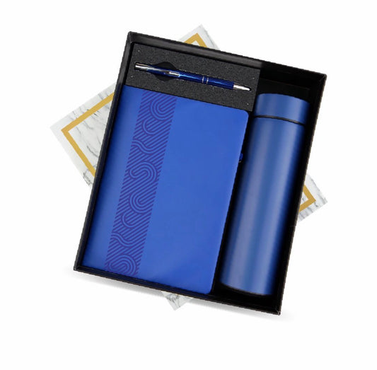 3-in-1 Corporate Gift Set – Temperature Bottle, Metal Pen & A5 Diary