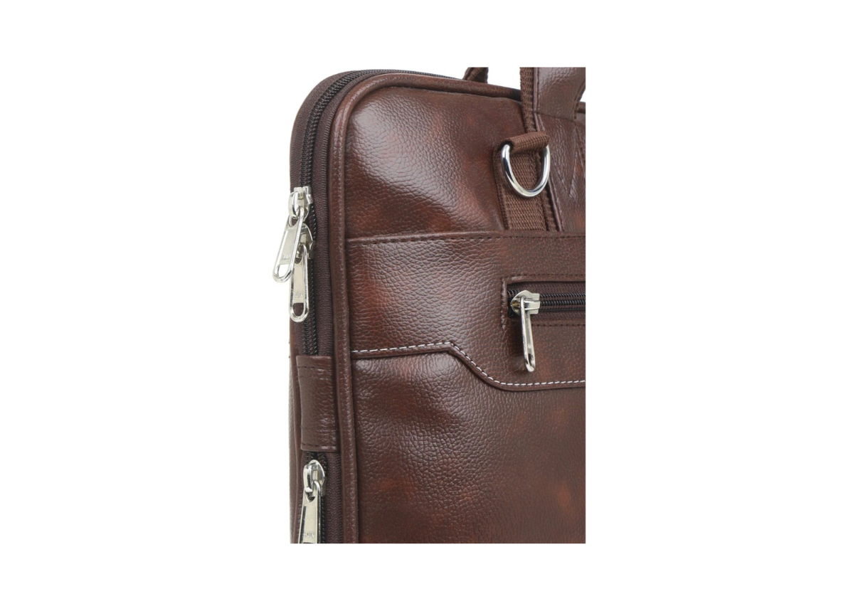 Business Laptop Bag for Men with Premium PU Leather Design