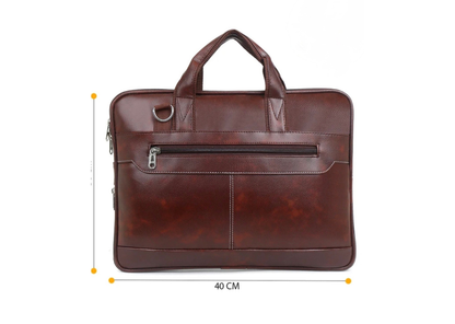 Business Laptop Bag for Men with Premium PU Leather Design