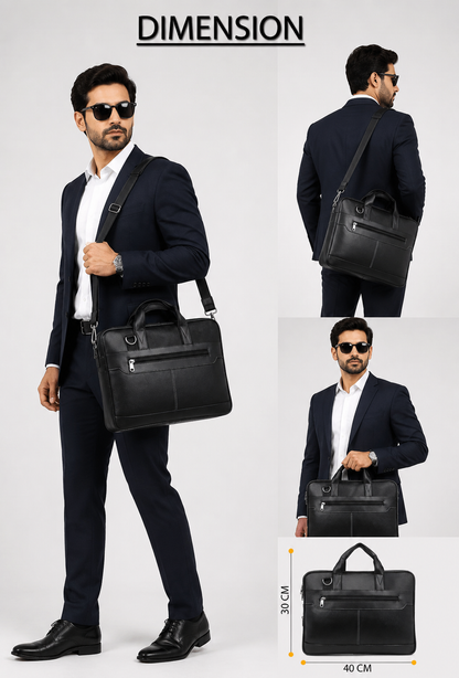 Business Laptop Bag for Men with Premium PU Leather Design