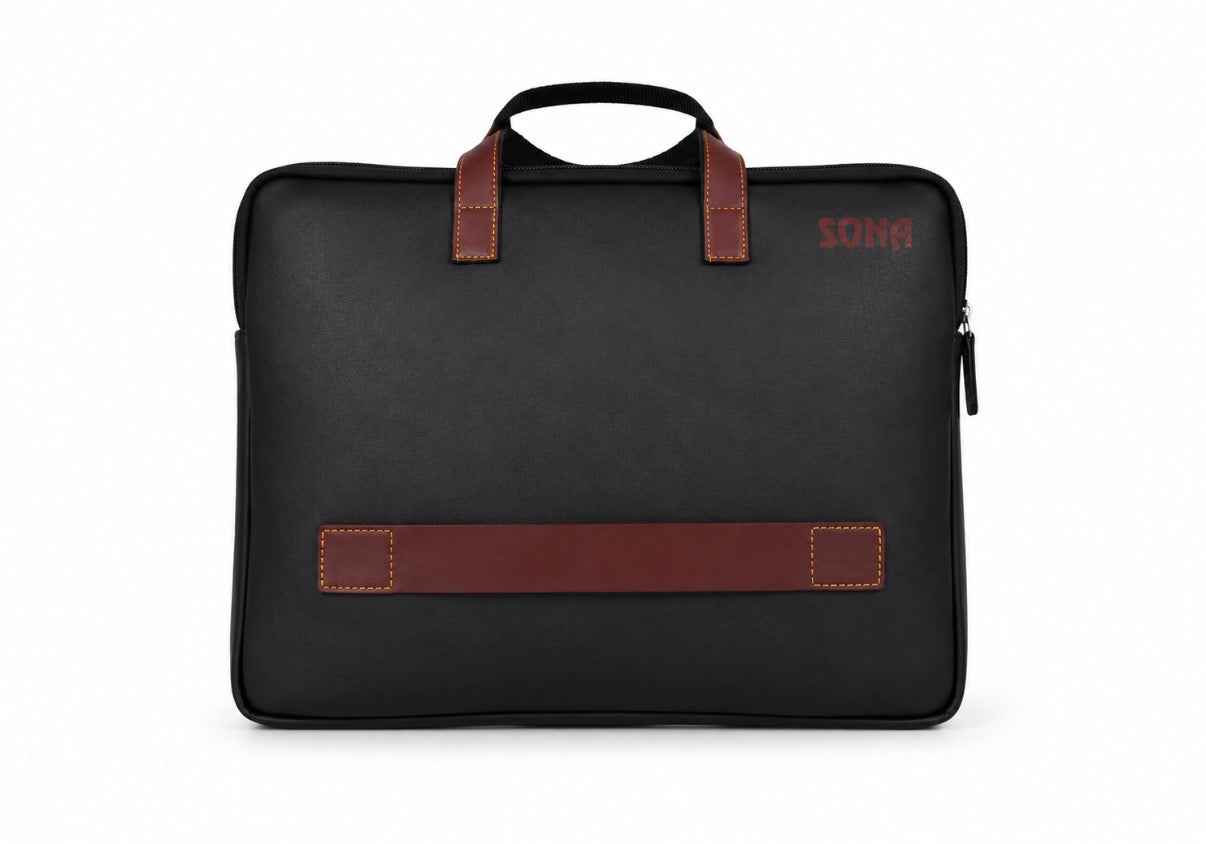 Executive Leatherette Laptop Bag for Work, College & Travel