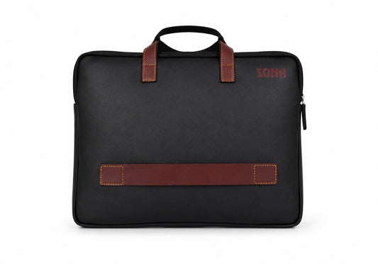 Executive Leatherette Laptop Bag for Work, College & Travel
