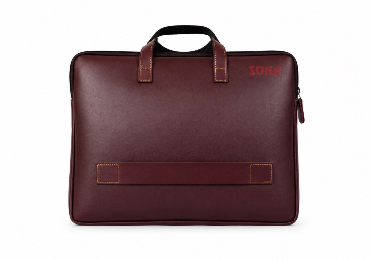 Executive Leatherette Laptop Bag for Work, College & Travel