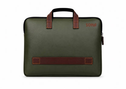 Executive Leatherette Laptop Bag for Work, College & Travel
