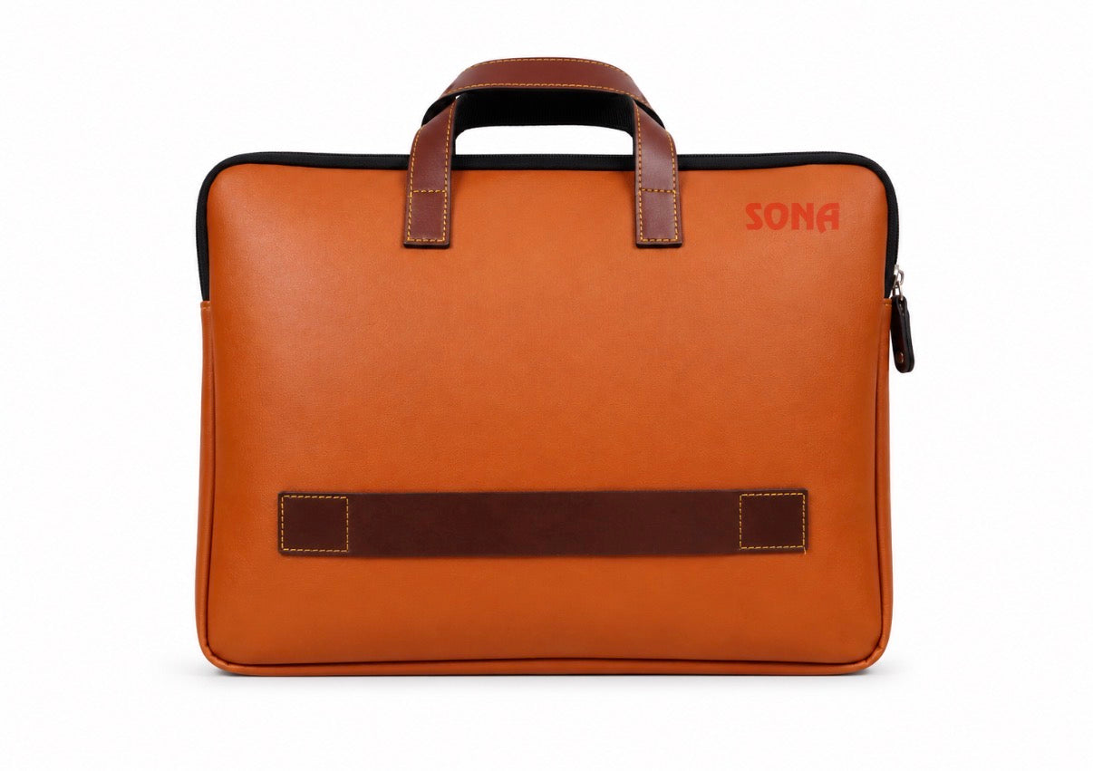 Executive Leatherette Laptop Bag for Work, College & Travel
