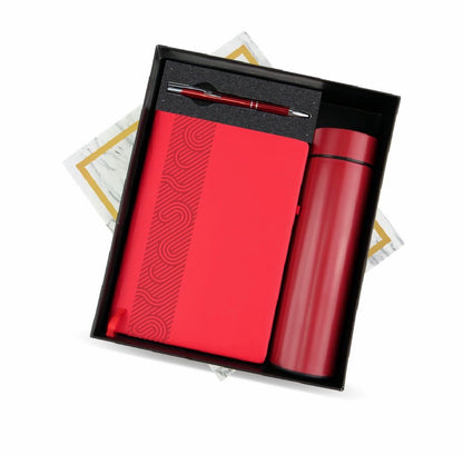 3-in-1 Corporate Gift Set – Temperature Bottle, Metal Pen & A5 Diary